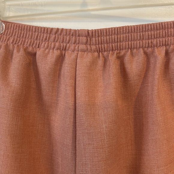 Alfred Dunner 2 pair Classic pull on pants trousers slacks Pink and Brown 18 18W - Picture 7 of 15